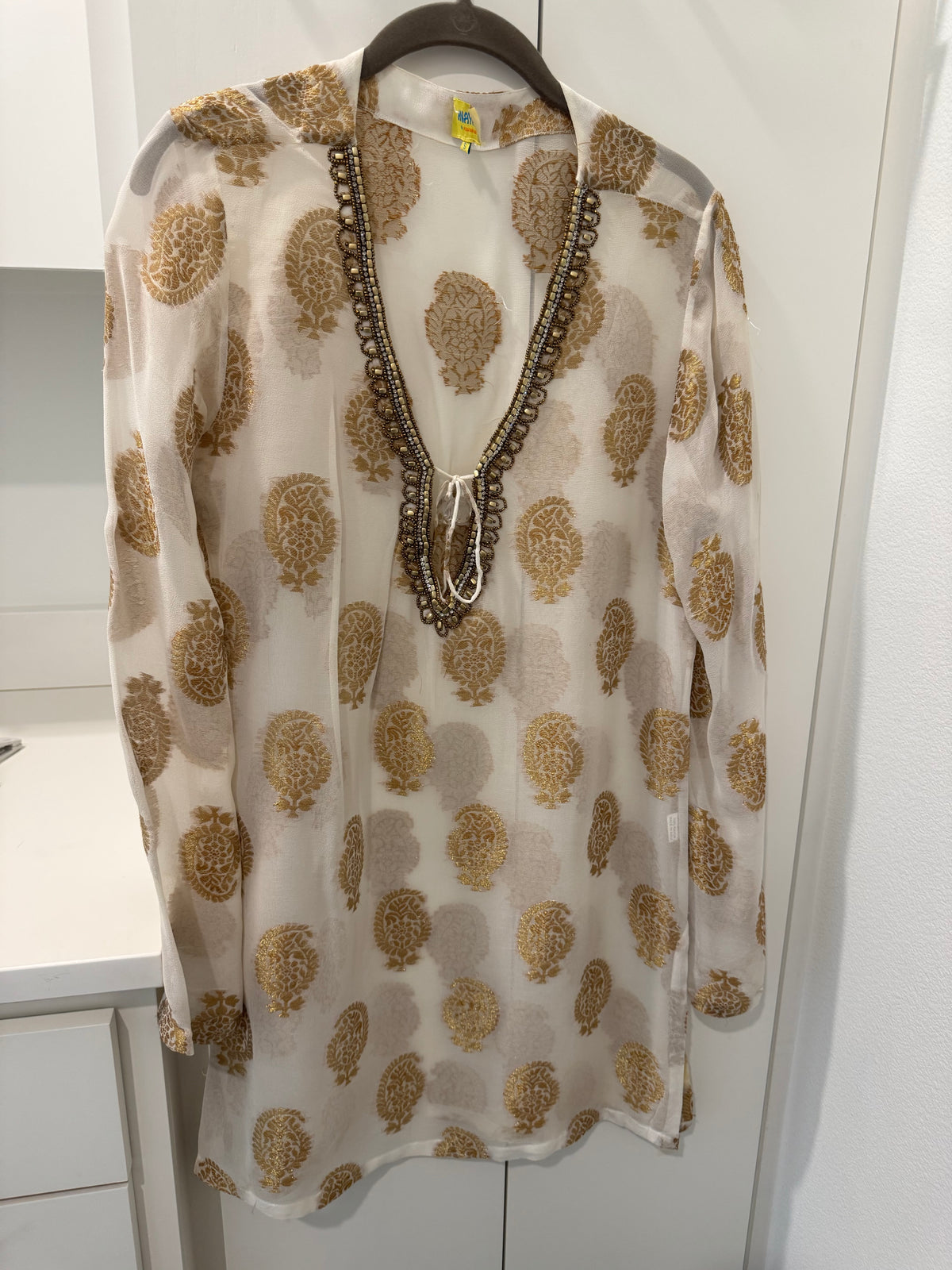 Gold Damask Print Tunic