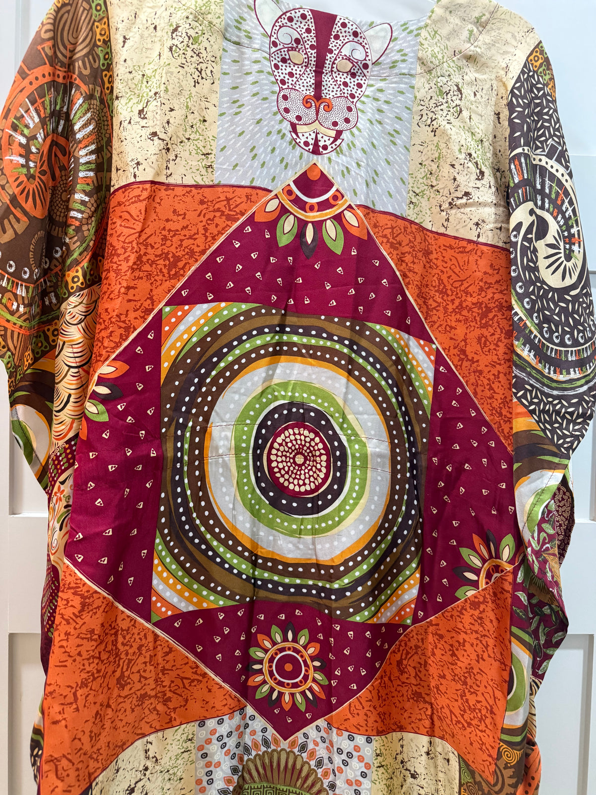 Pineda Covalin Silk Caftan Poncho Blouse