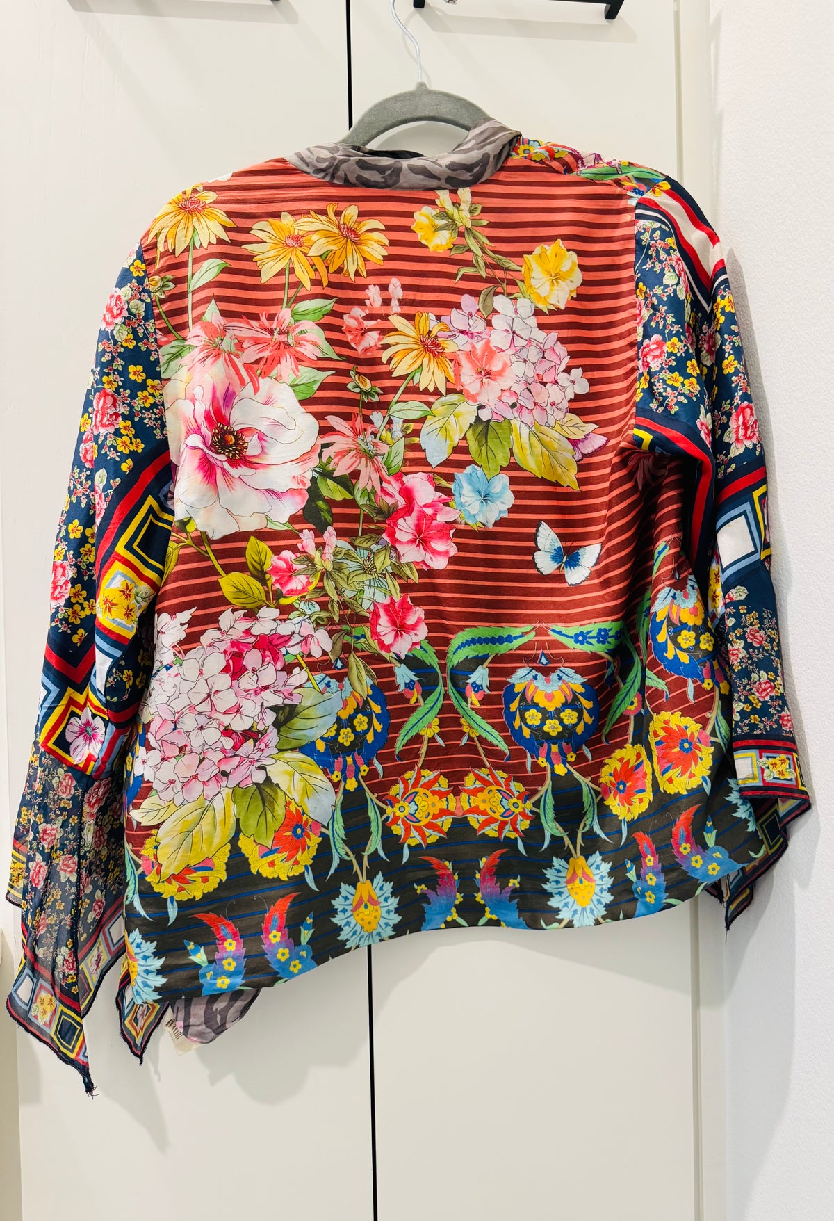 Johnny Was Floral Patchwork Cardigan