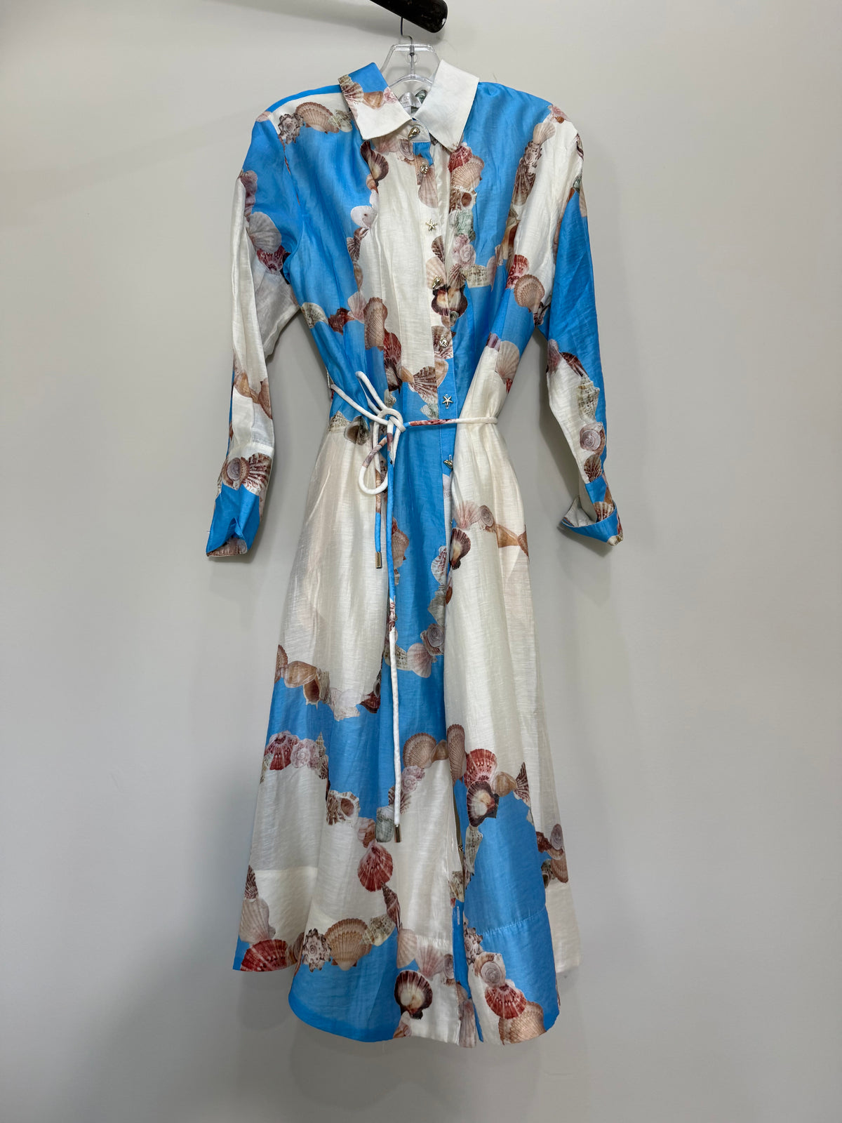 Caroline Costas Shell Print Dress