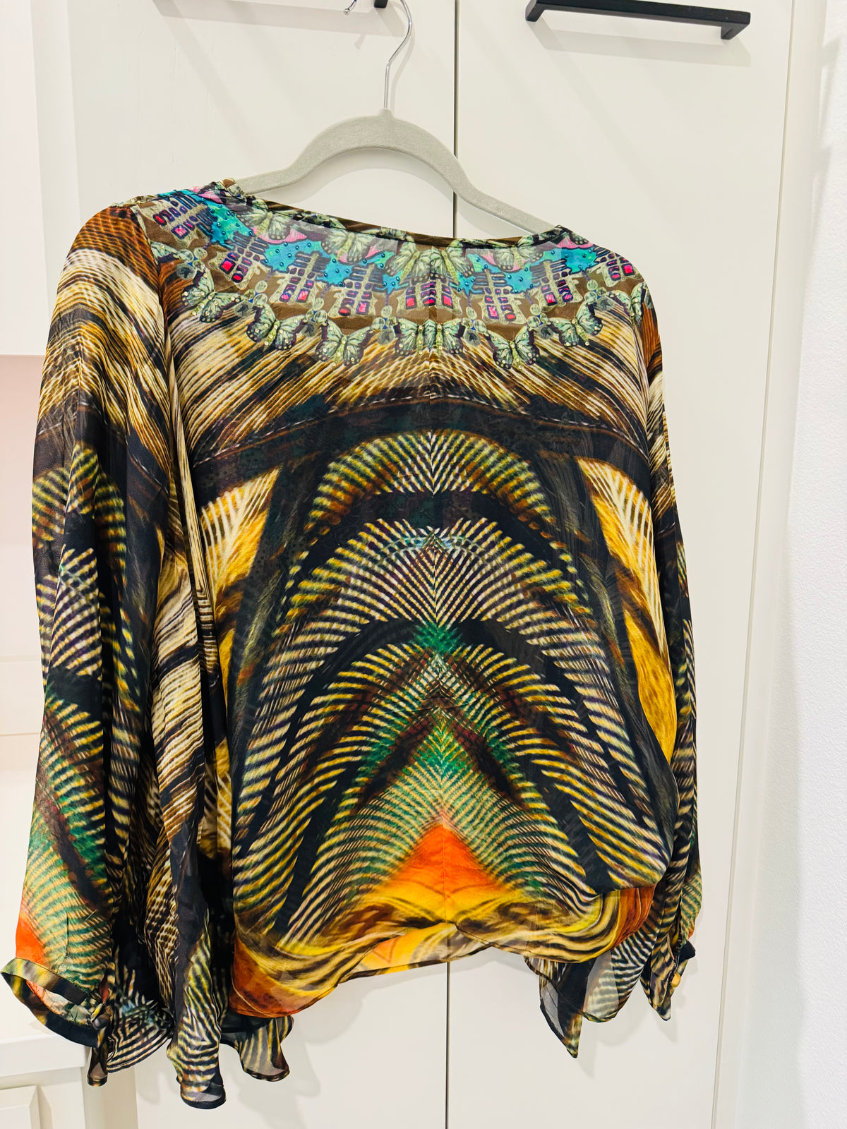 Camilla Colorful Abstract Print Blouse