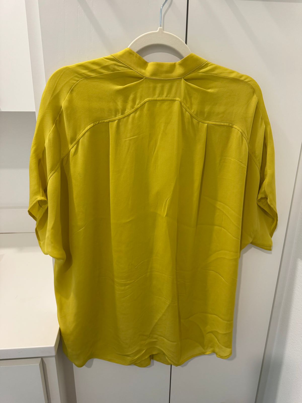 Vince Bright Yellow V-Neck Blouse