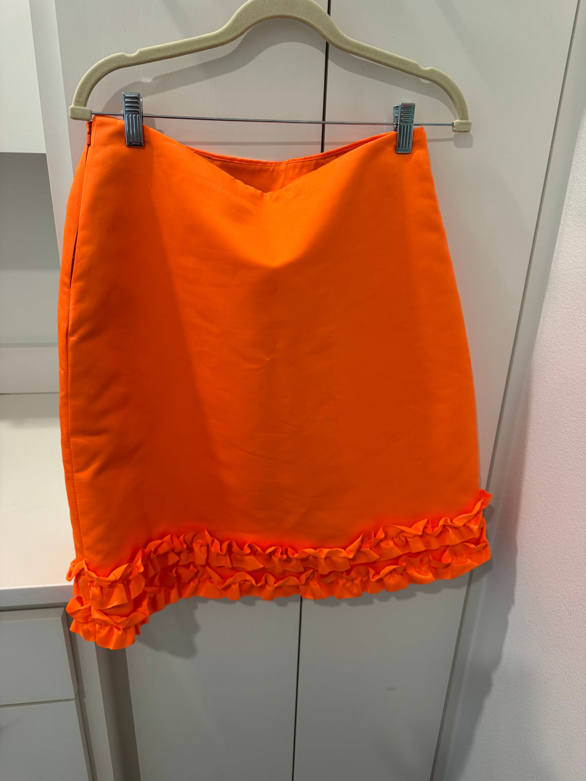 Paskal Orange Ruffled Skirt