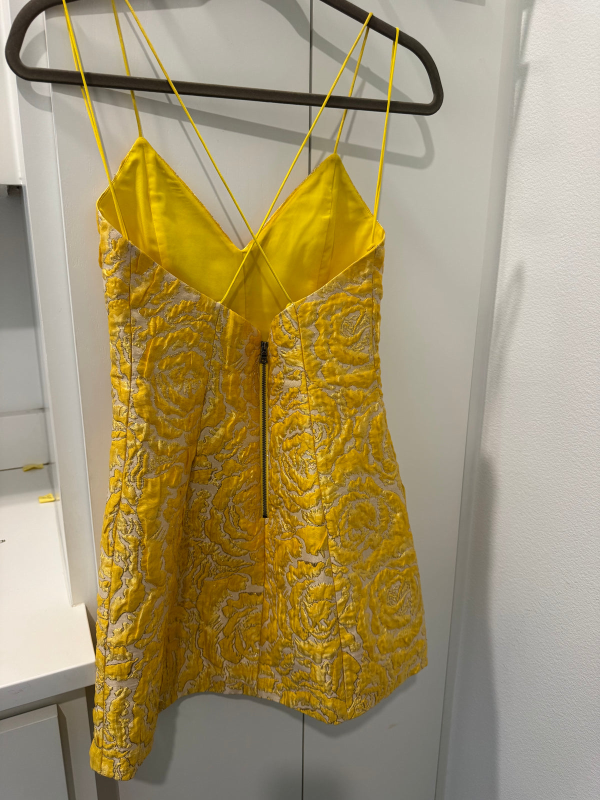 Alice + Olivia Yellow Paisley Cami Dress