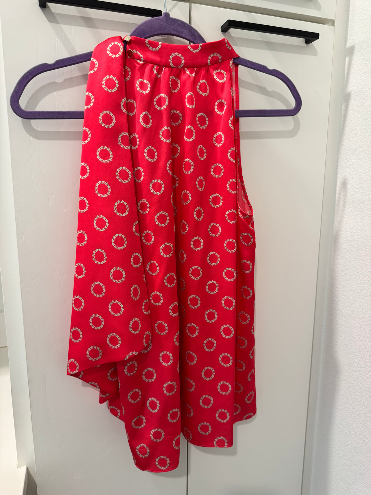 Ted Baker Red Circle Pattern Sleeveless Blouse