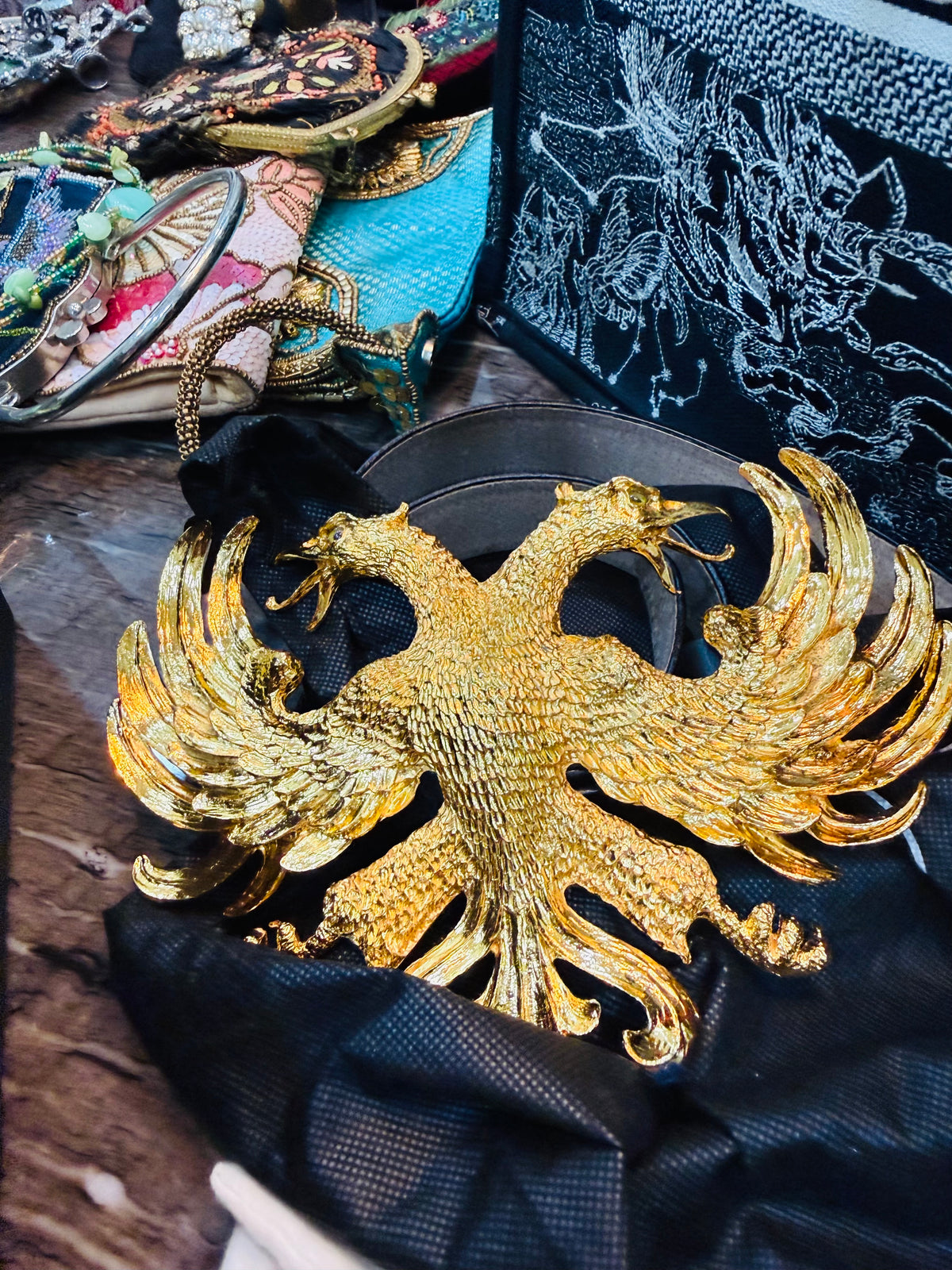 Christopher Ross 24k Gold Eagle Belt Buckle