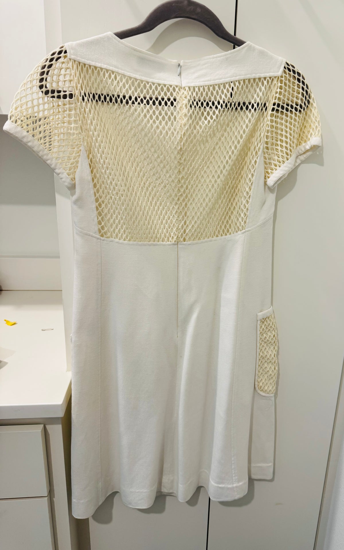 Courreges Vintage Cream Mesh Pocket Tunic