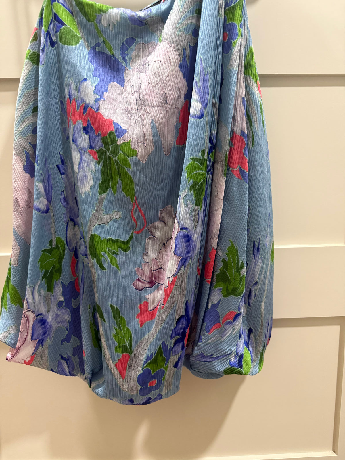 Giorgio Armani Floral Print Crinkle Blouse
