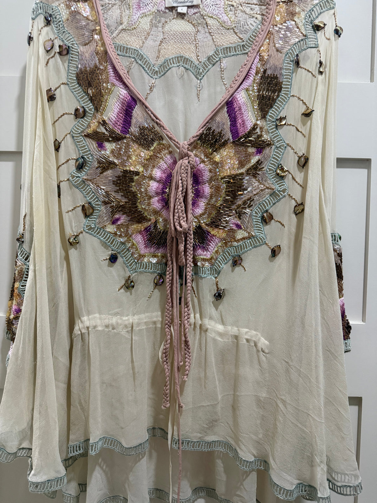 Mandalay Embellished Butterfly Tunic Blouse