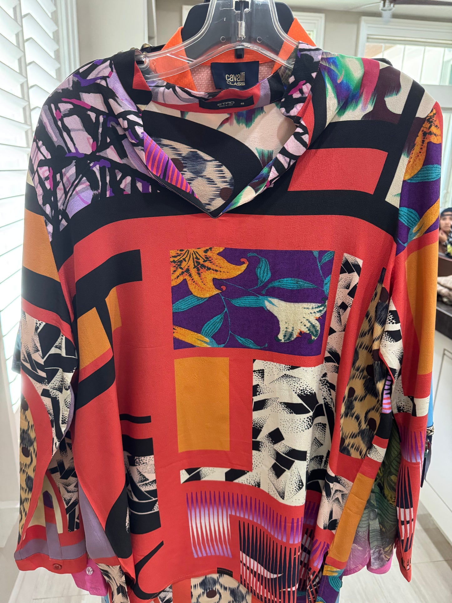 Etro Multicolor Abstract Patchwork Blouse