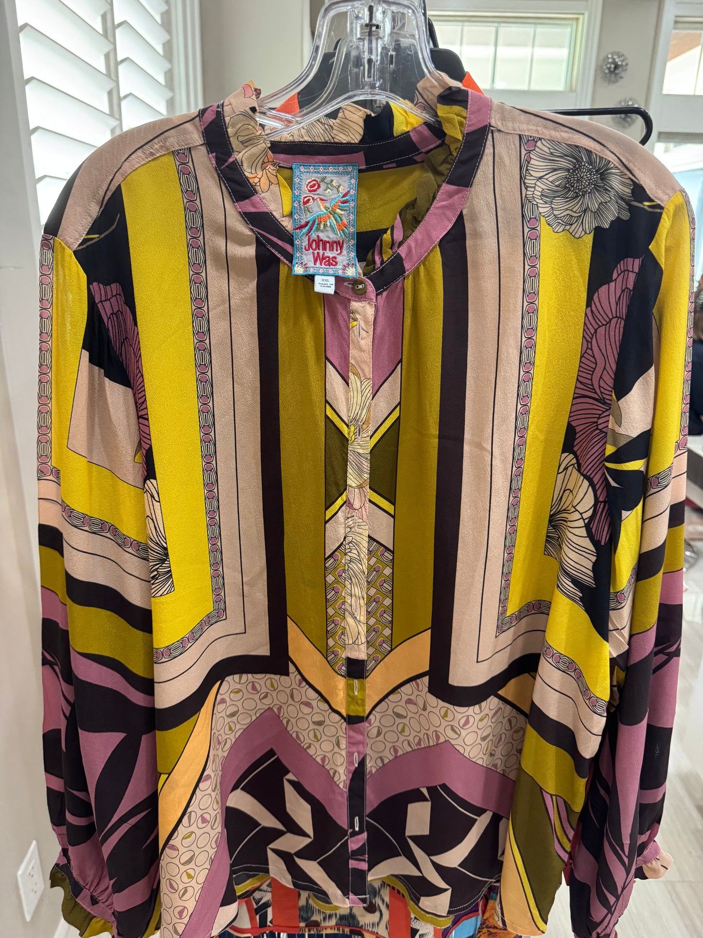 Johnny Was Colorblock Blouse