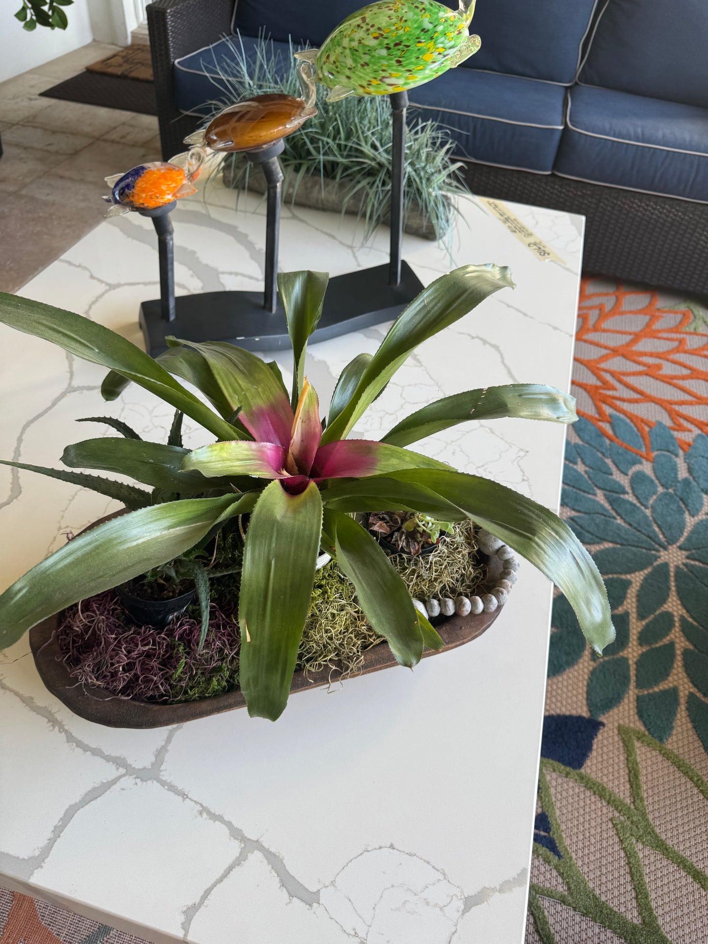 Oval Vase with Plants